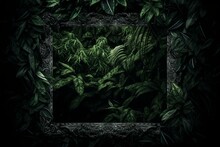Frame With Dense Foliage Resembling A Jungle. Generative AI