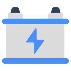 Wall Mural - Car battery icon in flat design