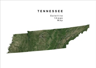 Wall Mural - Tennessee USA HD Satellite image Map