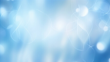 Blue blurred lights winter background,holiday backdrop.AI Generative