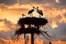 Storks On The Nest