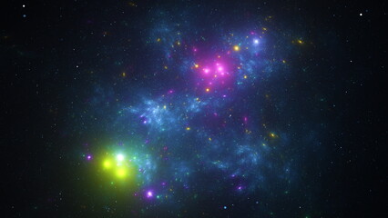 Wall Mural - universe, stars and galaxies, stars in the night sky. star clusters and fantastic worlds of space. 3