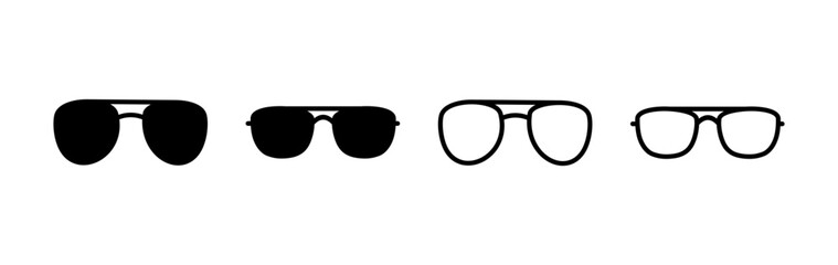 Wall Mural - Glasses icon vector. eye glasses icon. sunglasses