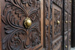 traditional swahili doors made of wood and brass as found in Tanzania and Zanzibar

