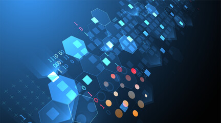 geometric abstract background with hexagons. science and technology. vector