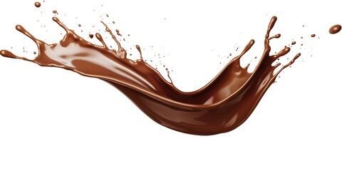 Wall Mural - Chocolate splash isolated on background, liquid or splash