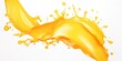 Fresh orange juice splashes on a white background