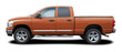 © andrew7726 - Modern powerful American brown pickup truck, side view in png format.