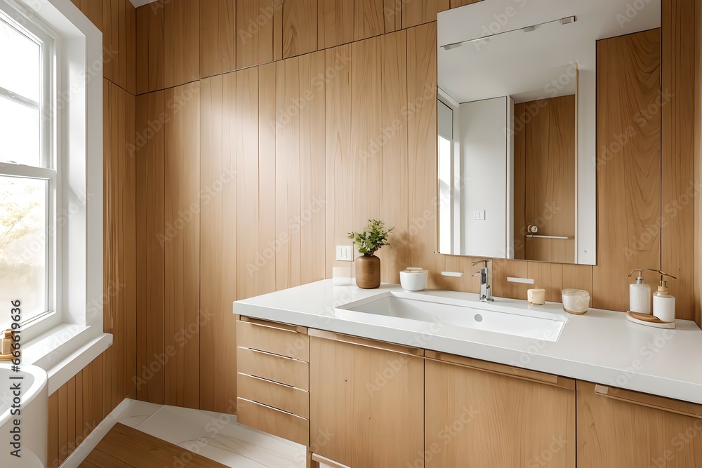 7. Photos of bathroom design interiors consisting of Scandinavian-style ...