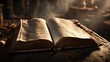 © vxnaghiyev - Focused on old Jewish books showing worn pages of opened scripture in closeup