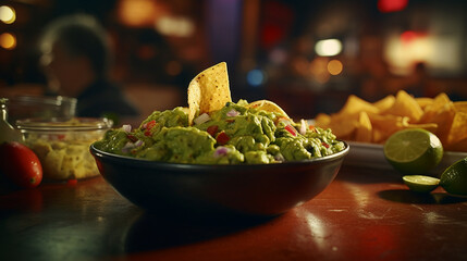 guacamole and chips