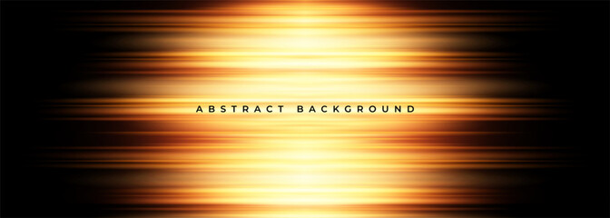 Black and orange modern abstract background with yellow glowing movement and high-speed light effect. Vector illustration