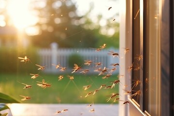 Home insect removal specialist in action, treating apartmant to eliminate insects