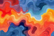 canvas print picture - Hintergrundbild - Wellen in bunten Farben
