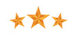 © Fahad Ayub - three gold star on white background