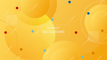 Wall Mural - minimal yellow liquid background, round shape component graphic, modern landing page creative