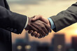Closeup of handshake. Business agreement concept