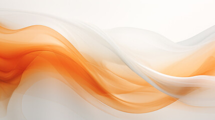 Poster - abstract wavy background with smooth lines in orange and gray colors. the color tone changes slowly 