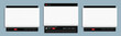 video player design template. app video screen frame mockup. channel video mockup. vector illustration