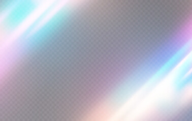 Wall Mural - crystal rays of light, prism refraction, lens flare, crystal glass reflection effect. prism vector, 