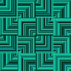 Leinwandbilder - Seamless vector pattern. Tile herringbone geometric pattern . Emerald green malachite colors. Regular herringbone tile..