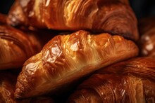  A Pile Of Croissants Sitting On Top Of Each Other.  Generative Ai