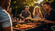 © AI Visual Vault - A Gathering of Friends Enjoying Delicious Grilled Food