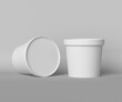© David - White matte Ice Cream cup mockup in white background