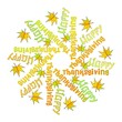 © Design 4 More - Happy Thanksgiving Day card,Floral mandala art Seamless Fractal typography illustration for greeting cards, postcards, stickers, print on demand, slogan tee, logo, web banner and many more ideas.