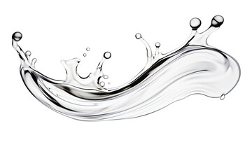 Wall Mural - Blue water swirl splash with little bubbles isolated on clear png background, liquid flowing in form of wave