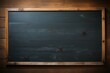 Traditional blackboard mounted on a wooden wall for teaching and learning