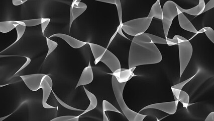 Wall Mural - The curved wavy stripes trendy surface is constantly reflected .Moving dynamic seamless smooth lines