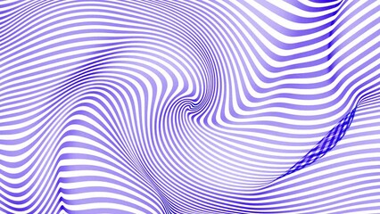 Wall Mural - The curved wavy stripes trendy surface is constantly reflected .Moving dynamic seamless smooth lines