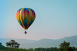 A hot air balloon above the Appalachian mountains of Virginia.