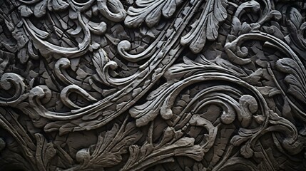 Wall Mural - a close up of a intricate pattern on a stone wall