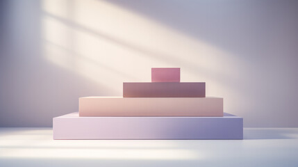 Aufkleber - Presentation podium 3d abstract background, empty backdrop pedestal