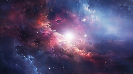Wall Mural - ascinating backgrund like cloud mountains with bright light in the middle as galaxy with gorgeaus en