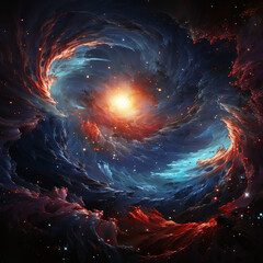 Wall Mural - ascinating backgrund like cloud mountains with bright light in the middle as galaxy with gorgeaus en