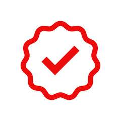 Wall Mural - Verification icon red