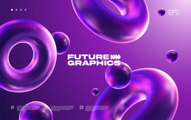 Wall Mural - 3d background with gradient geometric shapes. eps10 vector.