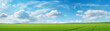 Eine grüne Wiese und blauer Himmel , Panorama, Texture, Design