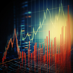 market chart graph. Generative AI