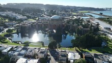 Palace Of Fine Arts At San Francisco In California United States. Downtown City Skyline. Transportation Scenery. Palace Of Fine Arts At San Francisco In California United States. 