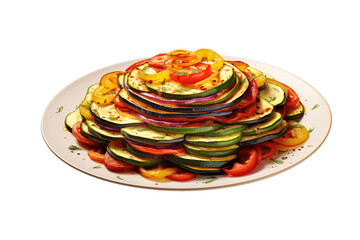 Wall Mural -  Italian rataouille on a plate