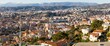 Panoramic view of Nice residential districts against backdrop of Alps in sunny day, France