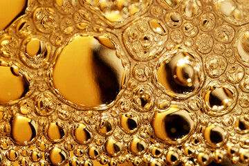 Canvas Print - Macro shot of carbonated drink bubbles