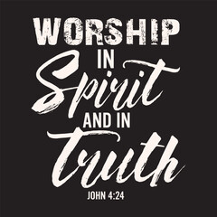 Wall Mural - worship in spirit and in truth christian bible verse t shirt Color fdf4ef