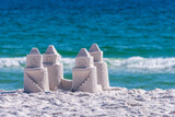 Fototapeta  - Sandcastle on Gulf Island National Seashore, Pensacola Beach, Florida