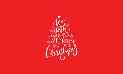 christmas greeting card we wish you Merry Christmas design 