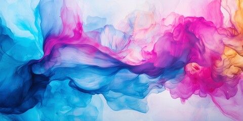 Leinwandbilder - Ink, paint, abstract. Closeup of the painting. Colorful abstract painting background. Highly-textured oil paint. High quality details. Alcohol ink modern abstract painting, modern cont : Generative AI